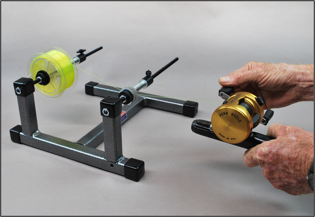 Super Spooler Heavy Duty Line Spool Silver Black Metallic South